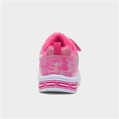 Kids Fuchsia Light Up Trainer