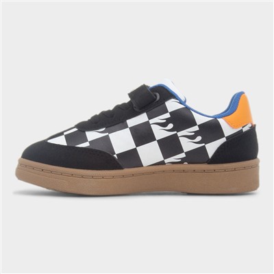 Enko Kids Black Easy Fasten Trainer