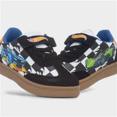 Enko Kids Black Easy Fasten Trainer