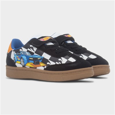 Enko Kids Black Easy Fasten Trainer
