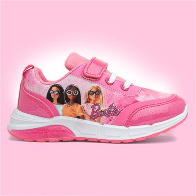 Kids Fuchsia Light Up Easy Fasten Trainer