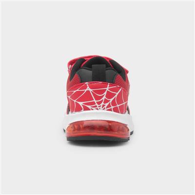 Kids Red Easy Fasten Light Up Trainer