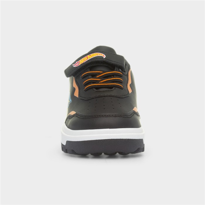 Clin Kids Black Easy Fasten Trainer