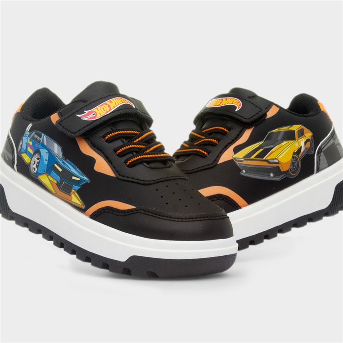 Clin Kids Black Easy Fasten Trainer