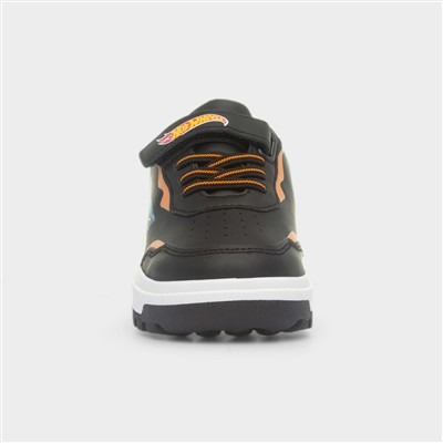 Clin Kids Black Easy Fasten Trainer