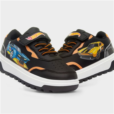 Clin Kids Black Easy Fasten Trainer