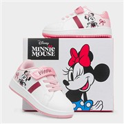 Minnie Mouse Kids White & Pink Easy Fasten Trainer (Click For Details)
