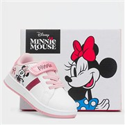 Minnie Mouse Kids White & Pink Easy Fasten Trainer (Click For Details)