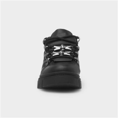 Lil' Rimo Core Kids Black Lace Up Shoe