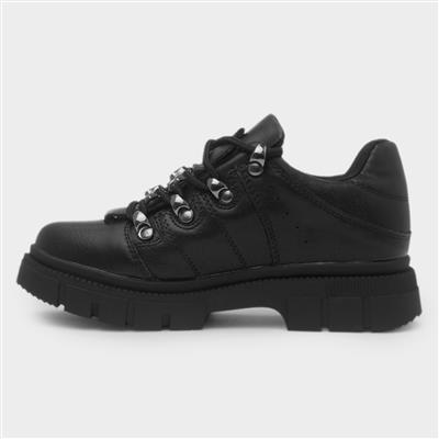 Lil' Rimo Core Kids Black Lace Up Shoe