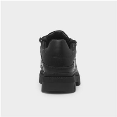 Lil' Rimo Core Kids Black Lace Up Shoe