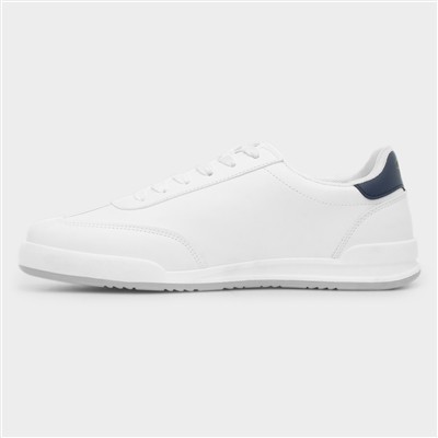 Gaz Mens White Lace Up Trainer
