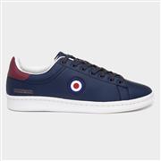 Lambretta Mens Shoes Canvas Edward Navy Blue Goodyear Welted Red Rubber Sole 