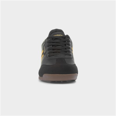 Tackle Mens Black Lace Up Trainer