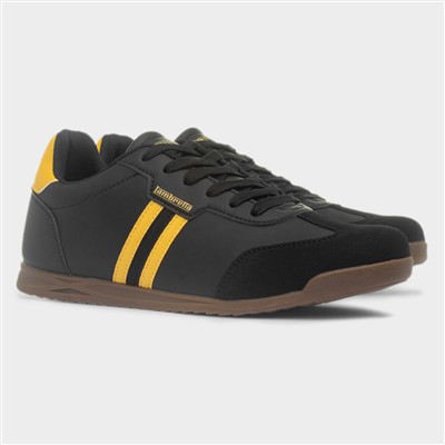Tackle Mens Black Lace Up Trainer