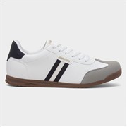 Lambretta Tackle Mens White Lace Up Trainer (Click For Details)