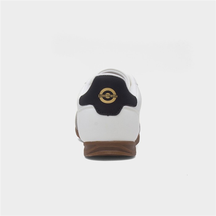 Tackle Mens White Lace Up Trainer