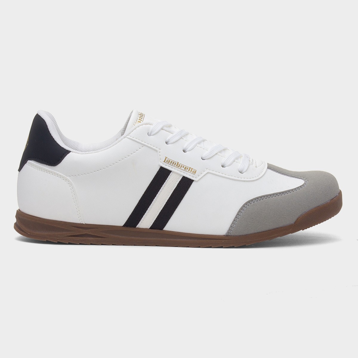 Tackle Mens White Lace Up Trainer