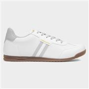 Lambretta Tackle Mens White Lace Up Trainer (Click For Details)