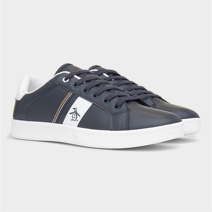 Steadman Retro Mens Navy Trainer