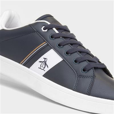 Steadman Retro Mens Navy Trainer