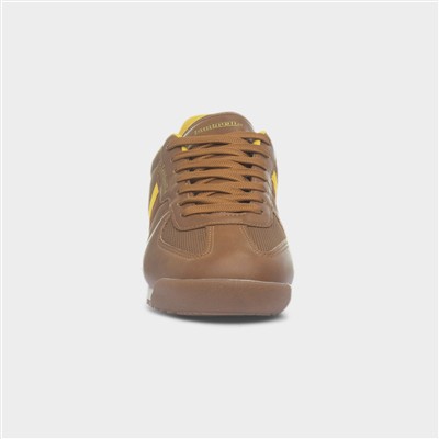 Diego Mens Brown Lace Up Trainer