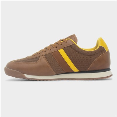 Diego Mens Brown Lace Up Trainer