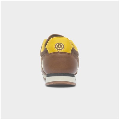 Diego Mens Brown Lace Up Trainer