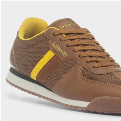 Diego Mens Brown Lace Up Trainer