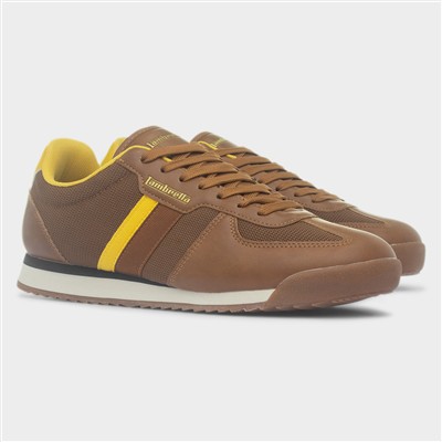 Diego Mens Brown Lace Up Trainer