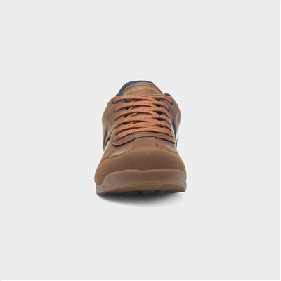 Tackle Mens Tan Lace Up Trainer