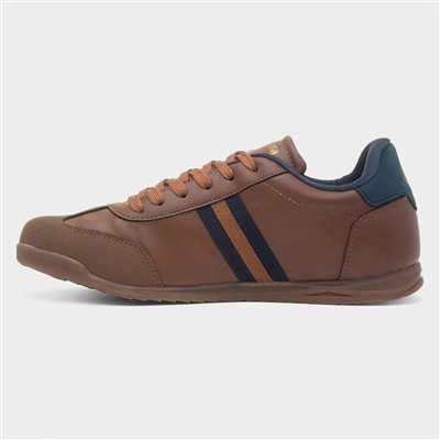 Tackle Mens Tan Lace Up Trainer