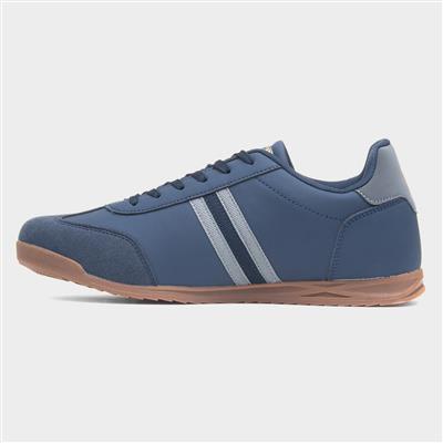 Tackle Mens Navy Lace Up Trainer