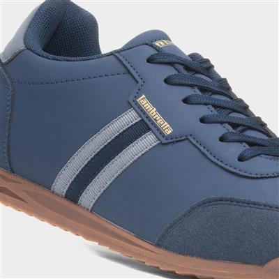 Tackle Mens Navy Lace Up Trainer