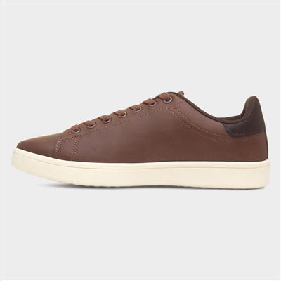 Pinball Mens Tan Lace Up Trainer
