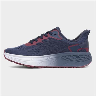 Mens Navy Lace Up Trainer