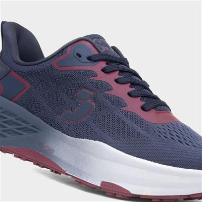 Mens Navy Lace Up Trainer