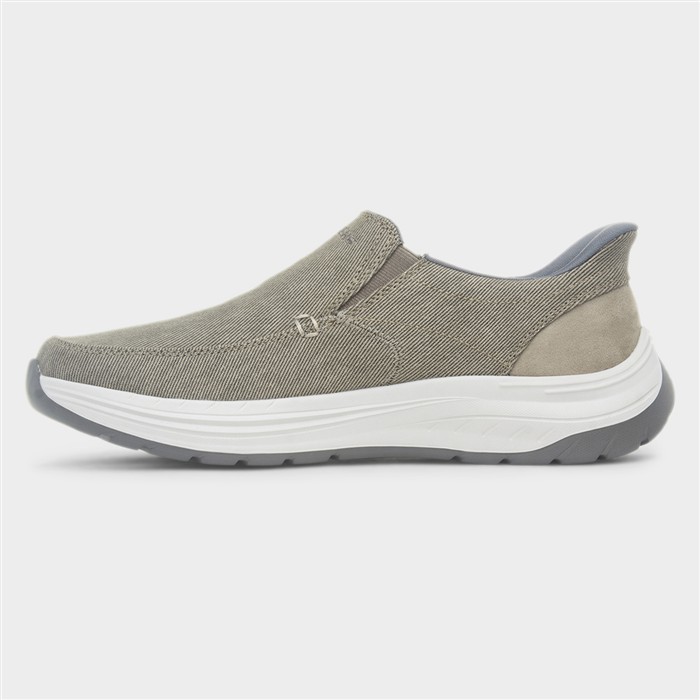 Slip Ins Relaxed Fit Mens Taupe Trainer
