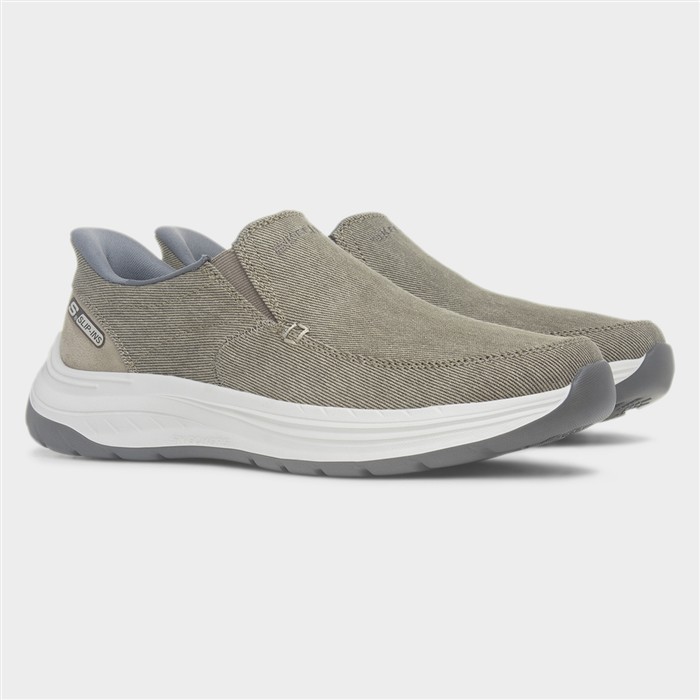 Slip Ins Relaxed Fit Mens Taupe Trainer