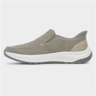 Slip Ins Relaxed Fit Mens Taupe Trainer