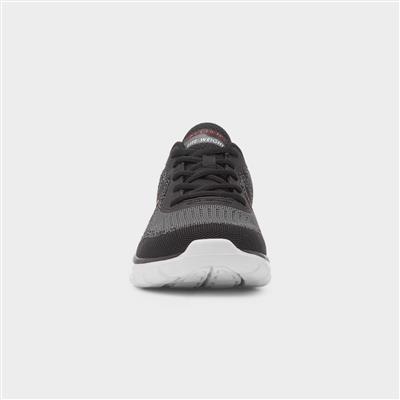 Track Glendor Mens Black Lace Up Trainer