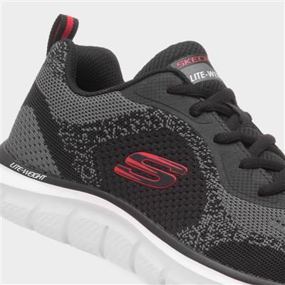Track Glendor Mens Black Lace Up Trainer