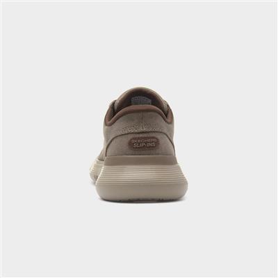 Slip Ins Garza Mens Dark Taupe Trainers
