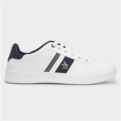 Steadman Retro Mens White Trainer