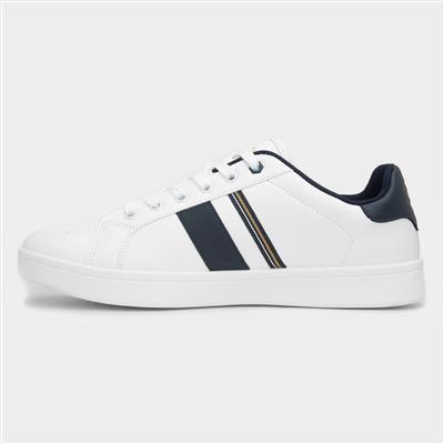 Steadman Retro Mens White Trainer