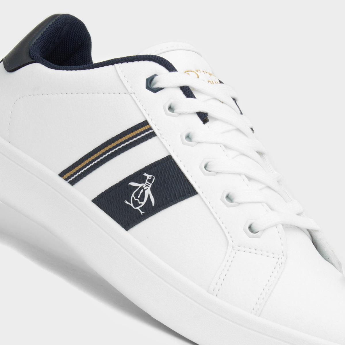 Original Penguin Steadman Retro Mens White Trainer-80869 shoezone