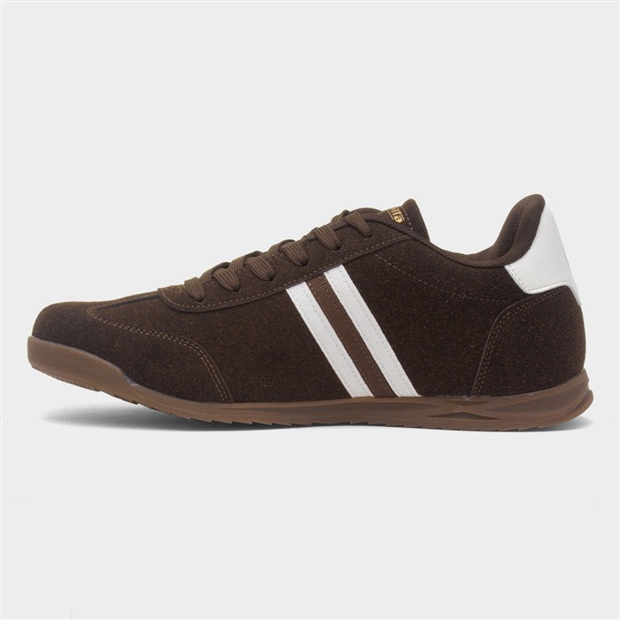 Tackle Mens Chocolate Lace Up Trainer