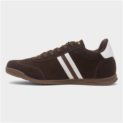 Tackle Mens Chocolate Lace Up Trainer