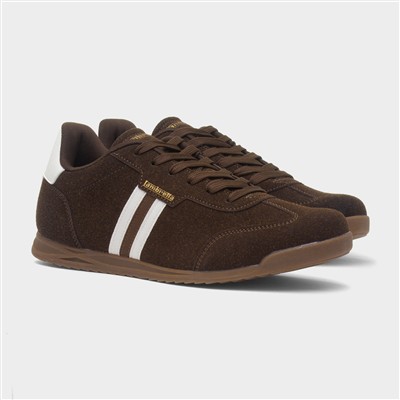 Tackle Mens Chocolate Lace Up Trainer