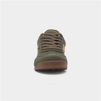 Tackle Mens Khaki Lace Up Trainer